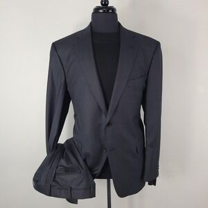 Vitale Barberis Canonico Suit Mens 44R 36W Gray Wool 150s 2Piece Hardwick USA
